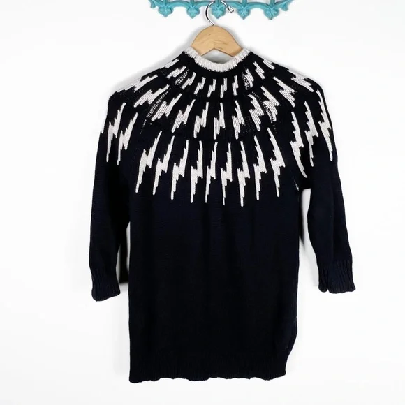 525 America Black and White Turtleneck Sweater - Picture 4 of 8